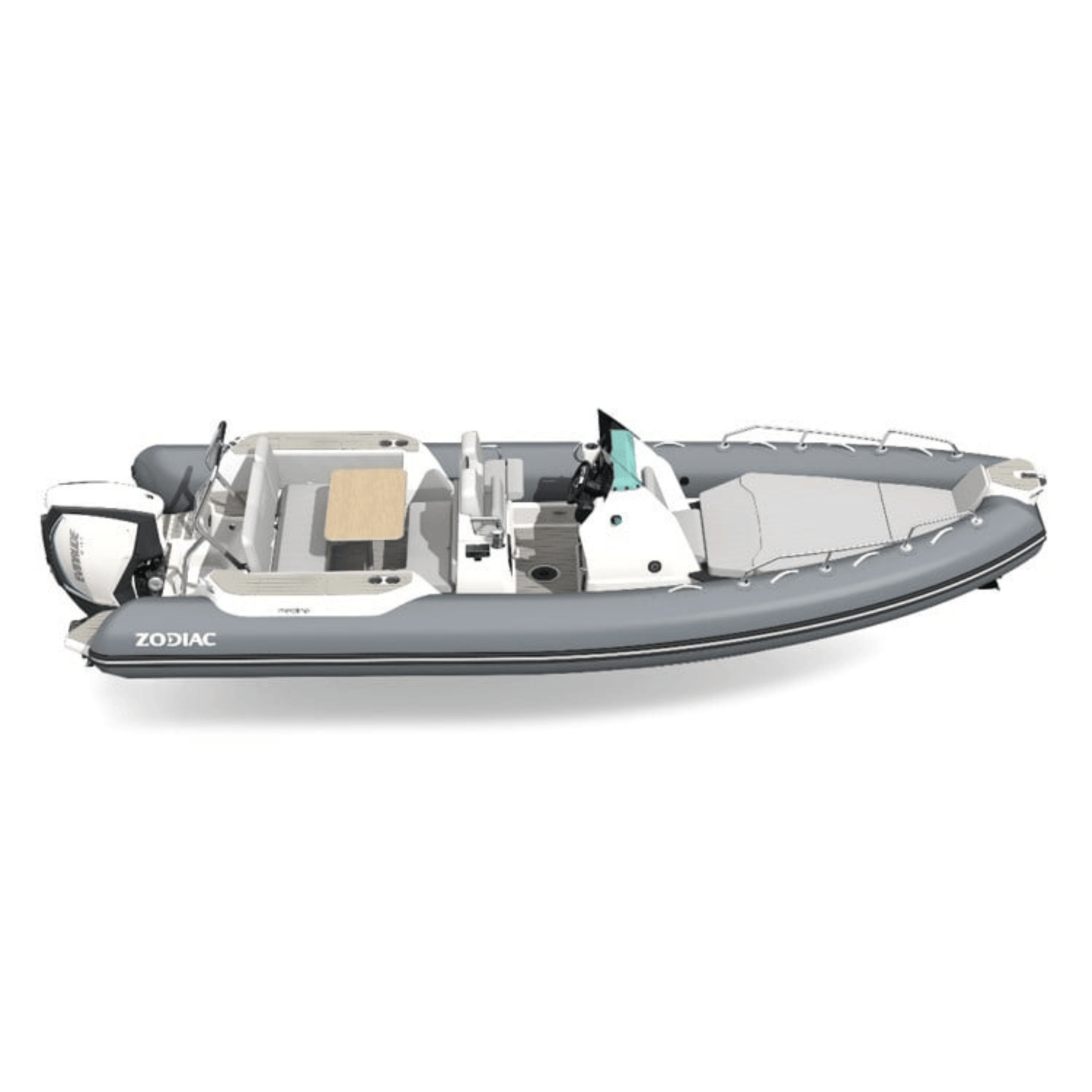 Drijver-Tube Zodiac Medline 7.5 in grijs neopreen hypalon