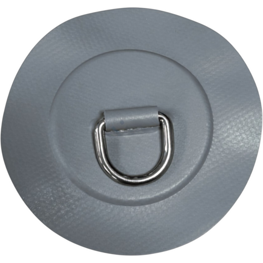 Z2710 - D-ring 25mm rond, medium grijs PVC materiaal
