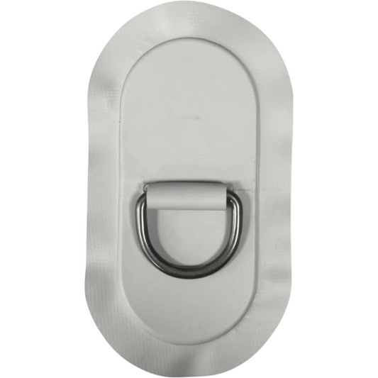 Z60351 - D-ring 53mm ovaal, lichtgrijs PVC materiaal