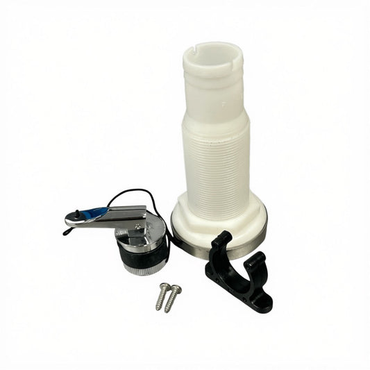 Z67070 - zelflozerstop RVS D34 kit inclusief houder en doorvoer