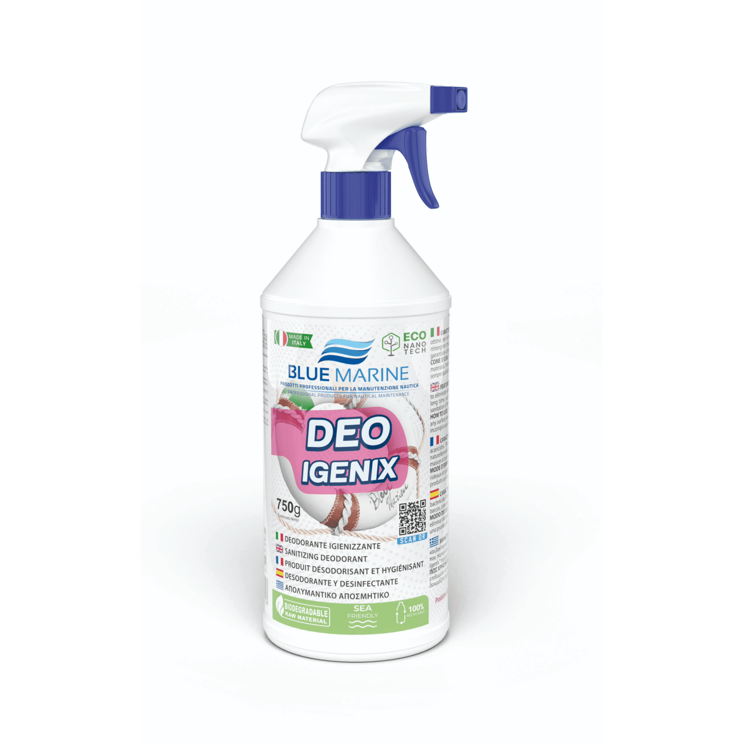 Antibacteriële GeurverfrisserSpray  Blue Marine Deo Igenix 