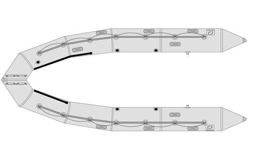 Zodiac tube Yachtline 600 RL/CLUB pvc fabric