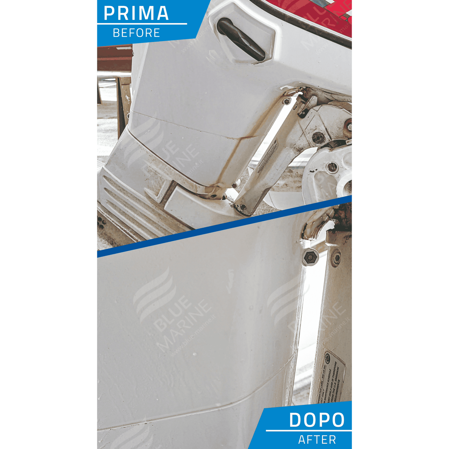 Blue Marine dech 10 spray Before after 