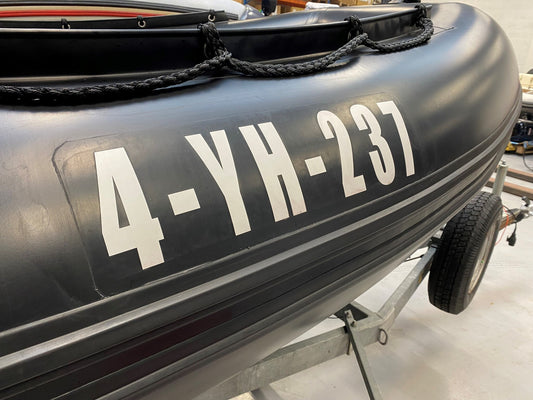 Bootregistratieletters in Neopreen Hypalon materiaal