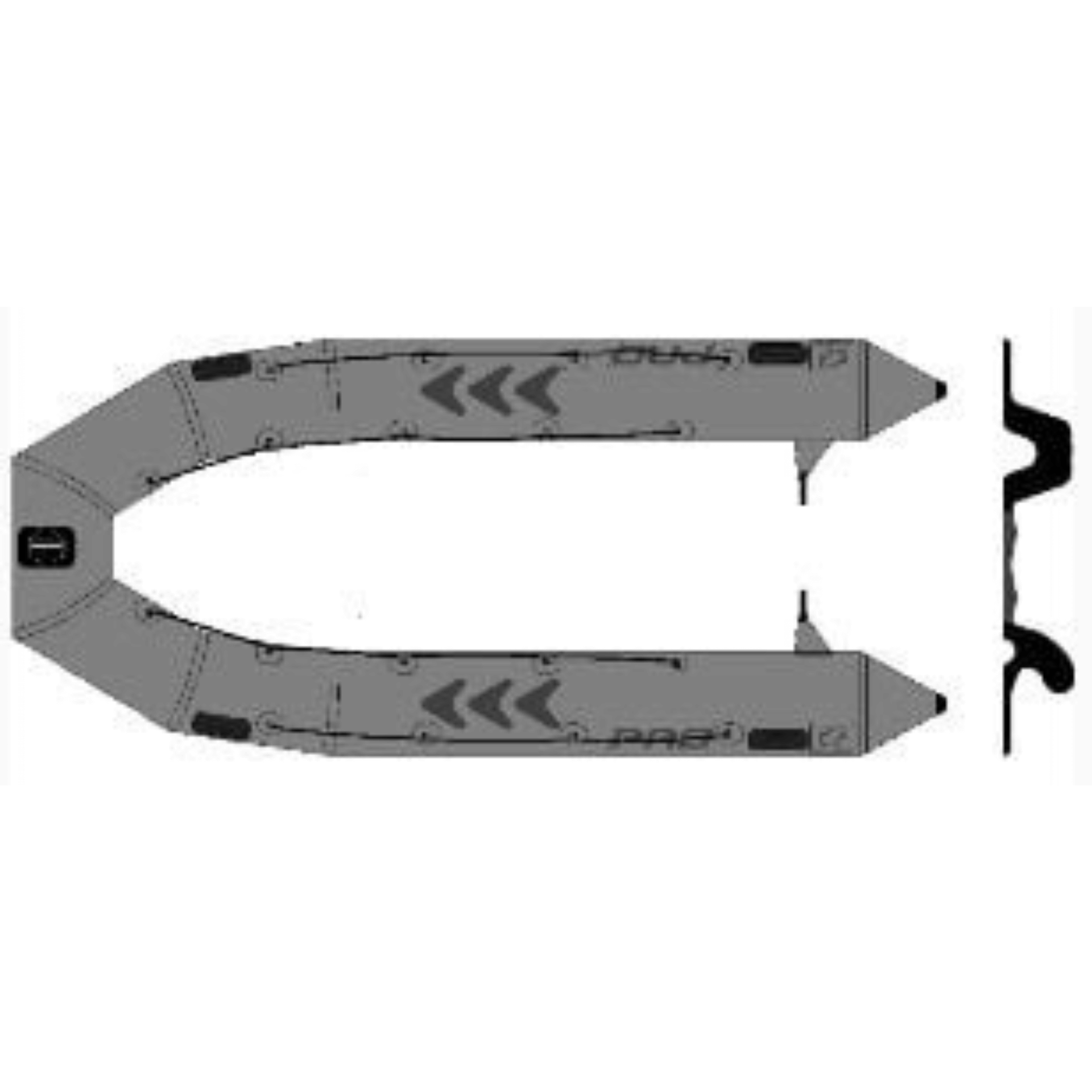 Tube Zodiac PRO 420 RIB - Grijs Neopreen Hypalon materiaal