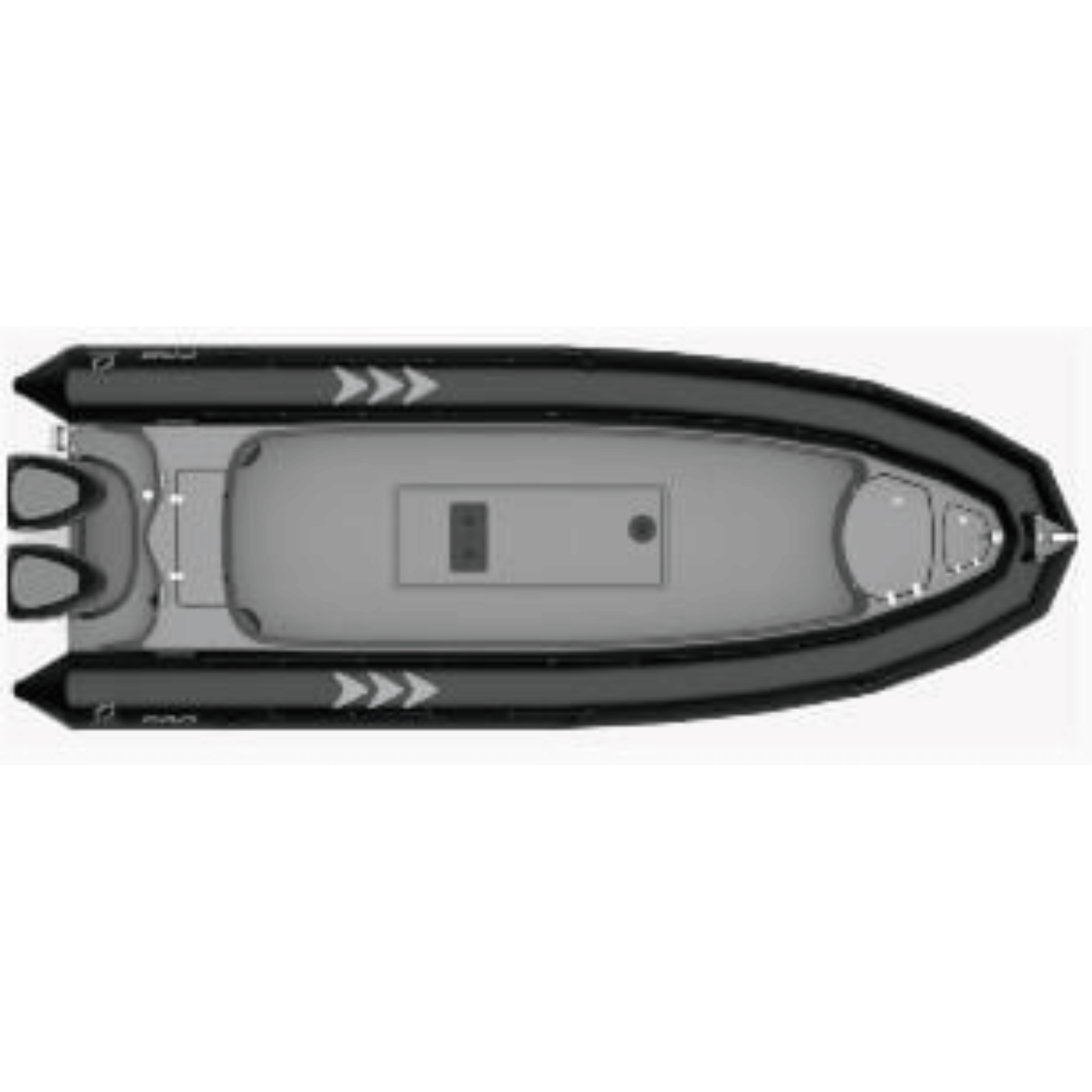 Tube Zodiac PRO 850 & PRO 20 MAN RIB - Zwart Neopreen Hypalon doek