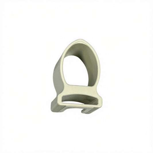Grijze Zodiac Online Shop peddelclip voor rubberboten, geschikt voor peddels met een diameter van 3,5 cm.