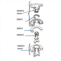 Zodiac Online Shop Z6851 technisch diagram van Zodiac en Bombard halfverzonken ventiel onderdelen inclusief Z6851 pakking